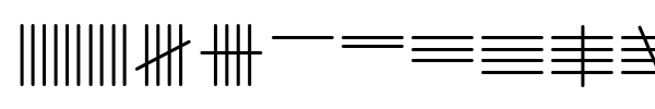 Tally Mark font preview
